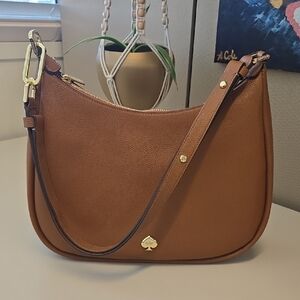 Kate Spade Brown Shoulder Bag with Gold Accents